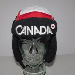 VTG HBC 2010 Vancouver Olympics Team Canada Youth Trapper Hat Cap Ear Flaps